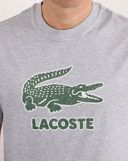 Lacoste Cracked Logo T-shirt Silver Chine