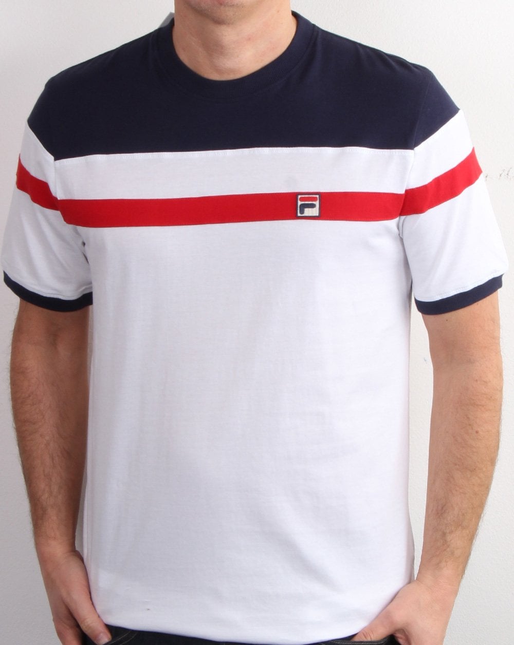 Fila Vintage Sten T Shirt White/navy/red