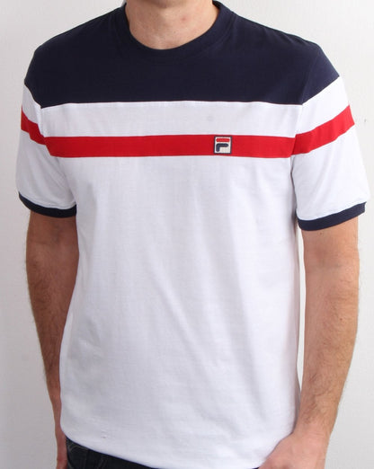 Fila Vintage Sten T Shirt White/navy/red
