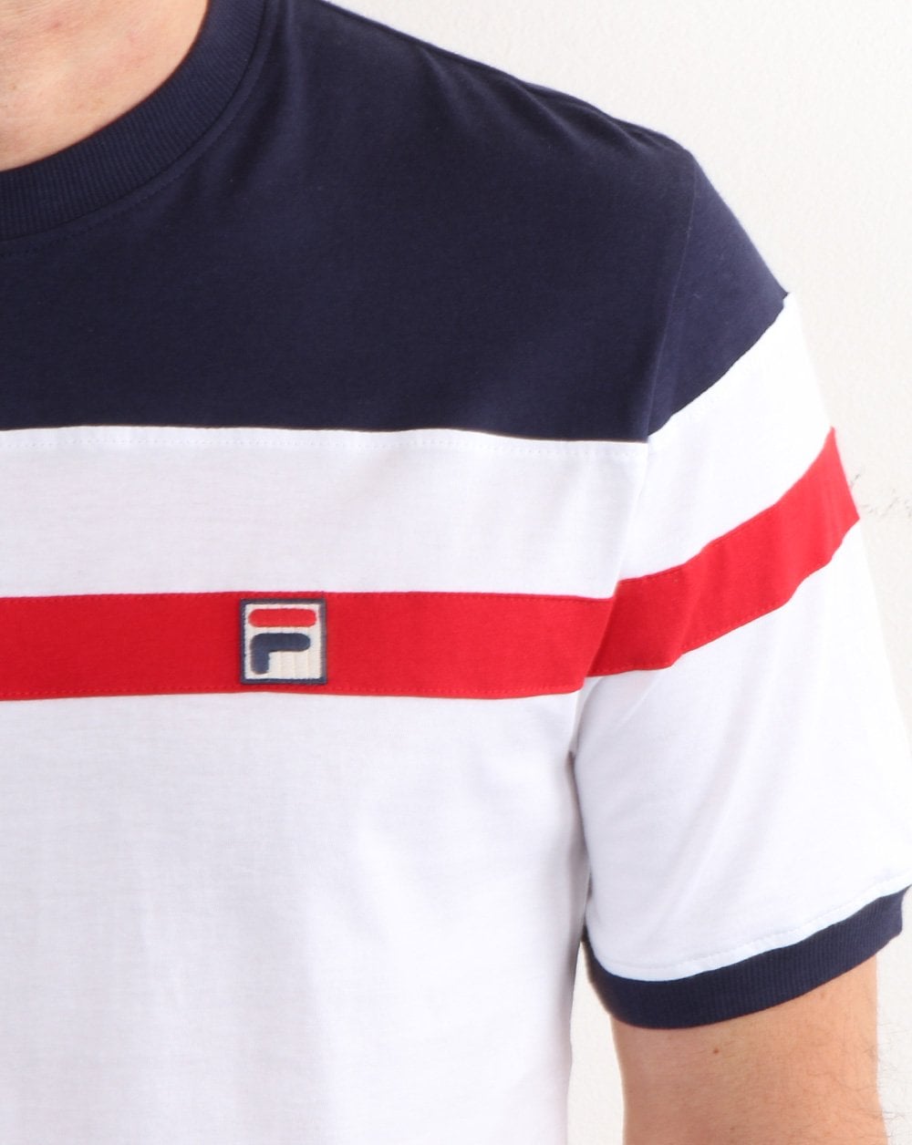 Fila Vintage Sten T Shirt White/navy/red