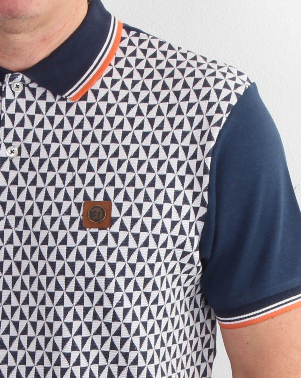 Trojan Diamond Polo Shirt Navy