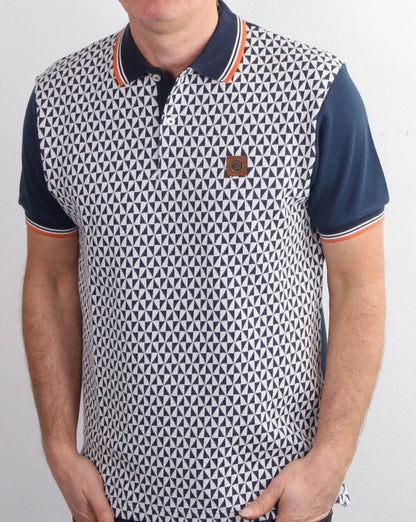 Trojan Diamond Polo Shirt Navy
