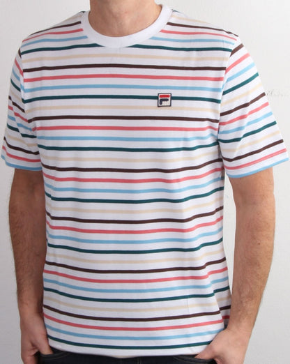 Fila Vintage Striped T Shirt White/multi