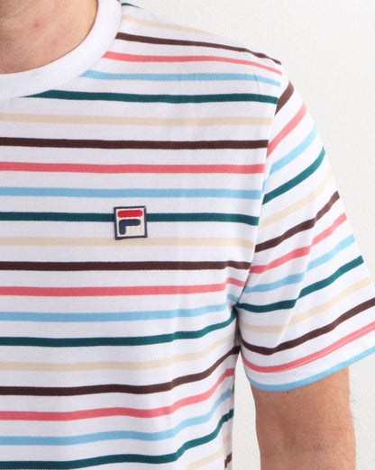 Fila Vintage Striped T Shirt White/multi