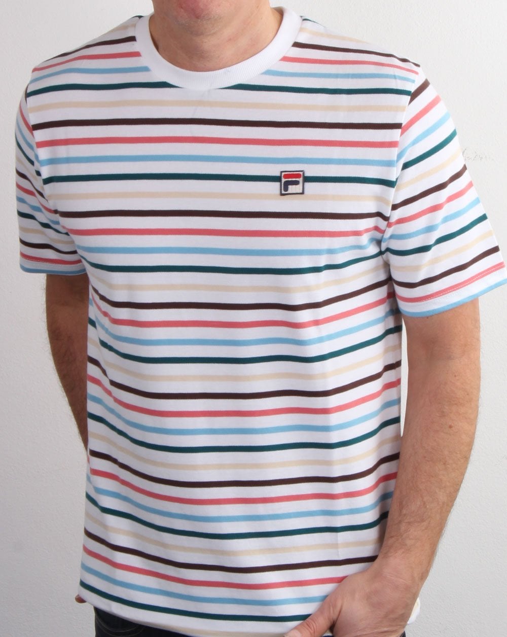 Fila Vintage Striped T Shirt White/multi