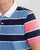 Lacoste Striped Polo Shirt Navy/Pink