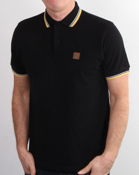 Trojan Tipped Pique Polo Shirt Black