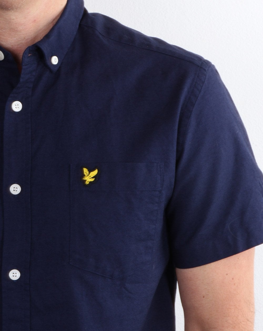 Lyle And Scott Short Sleeve Oxford Shirt Navy