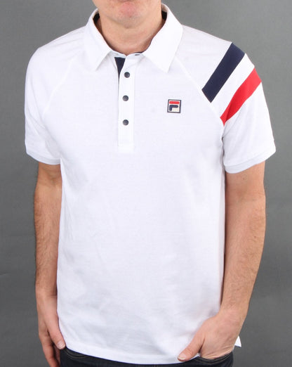 Fila Vintage MK2 Polo Shirt White