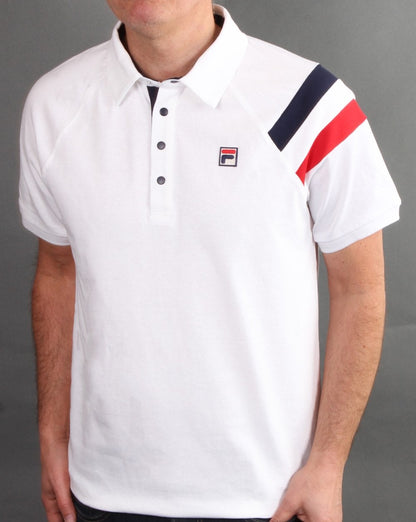Fila Vintage MK2 Polo Shirt White