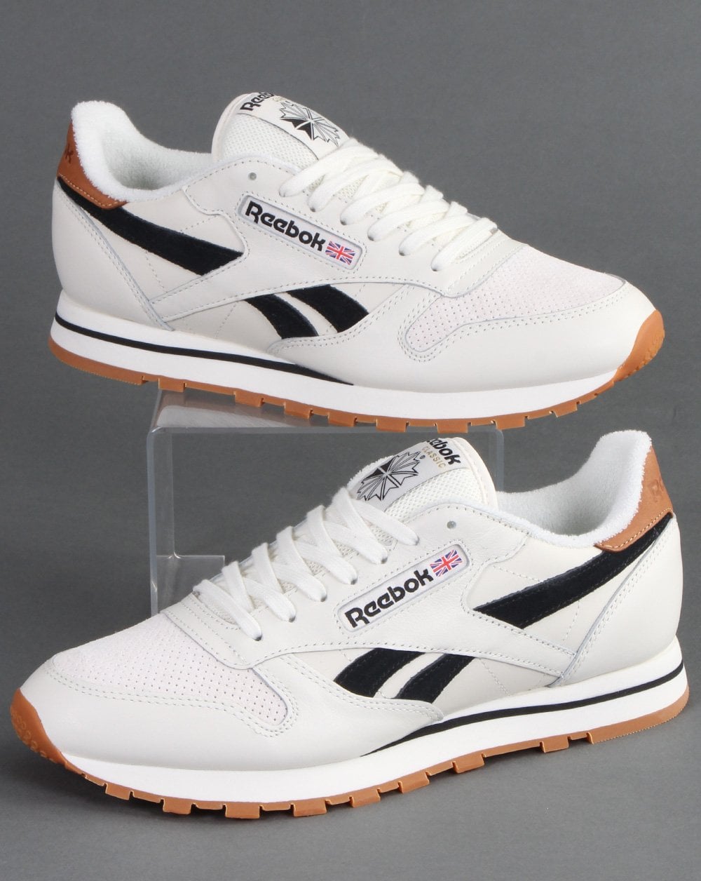 Reebok Classic Leather Trainers Chalk/Black