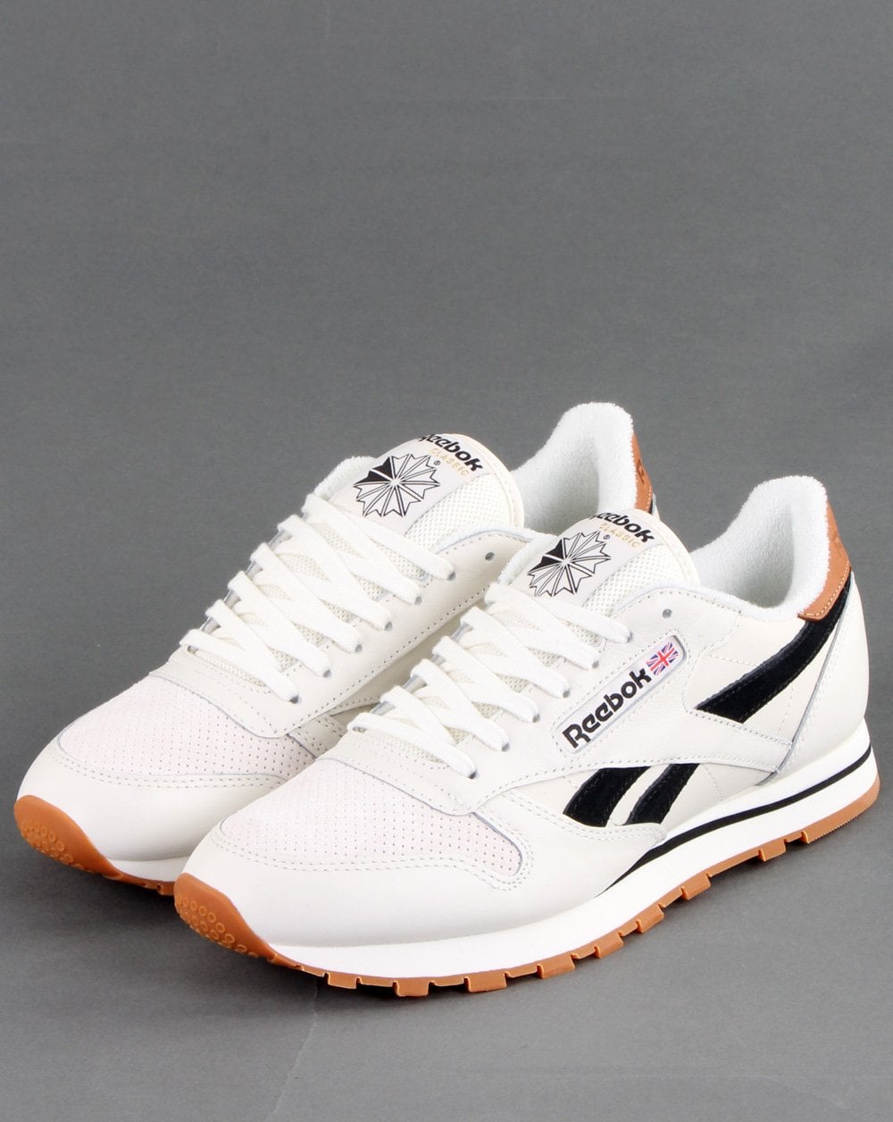 Reebok Classic Leather Trainers Chalk/Black