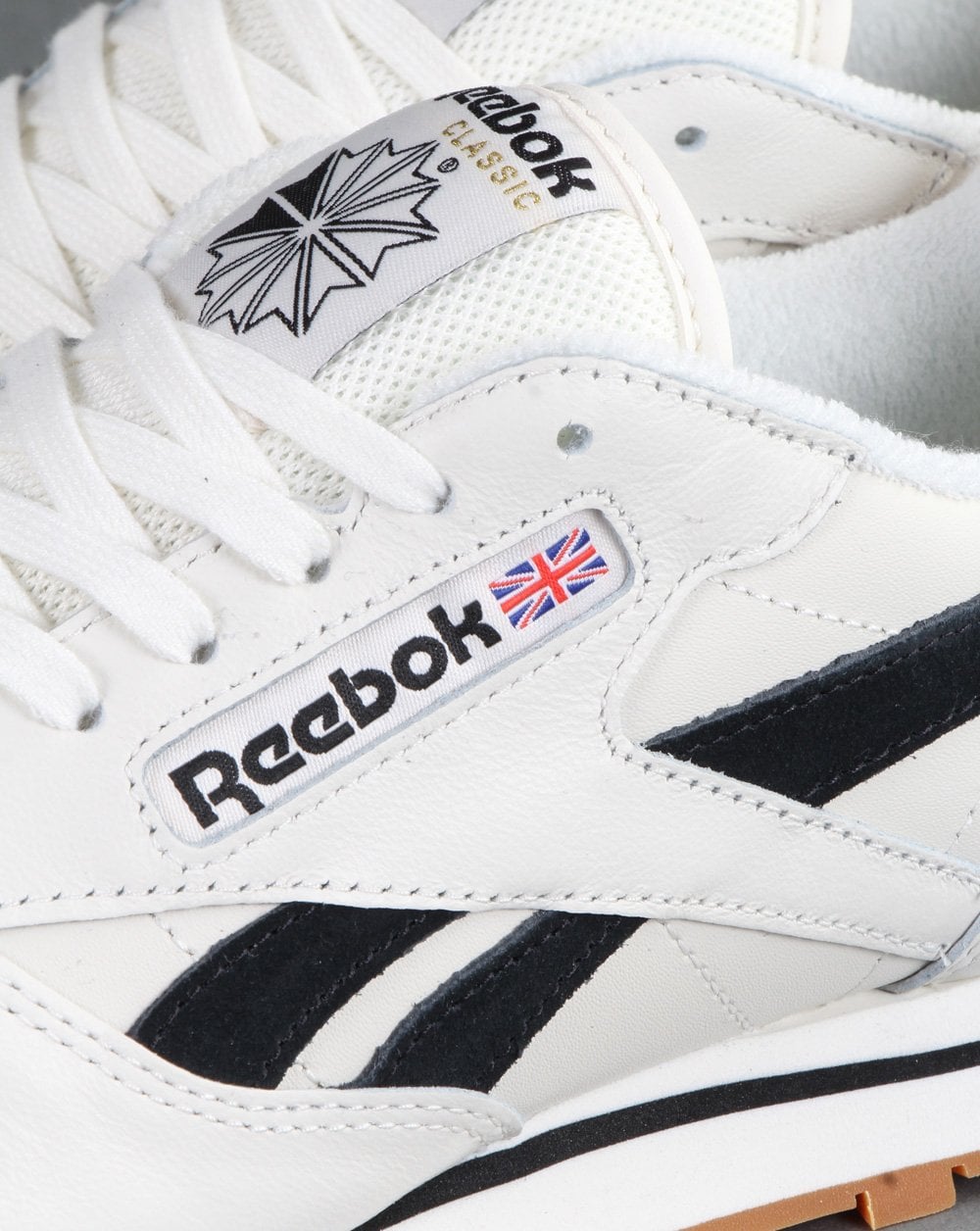 Reebok Classic Leather Trainers Chalk/Black