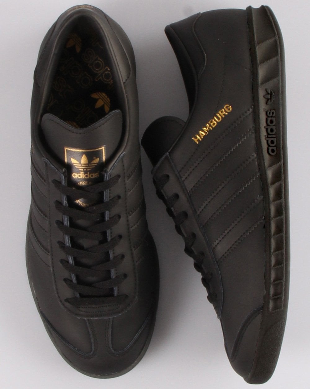 Adidas Hamburg Leather Trainers Black