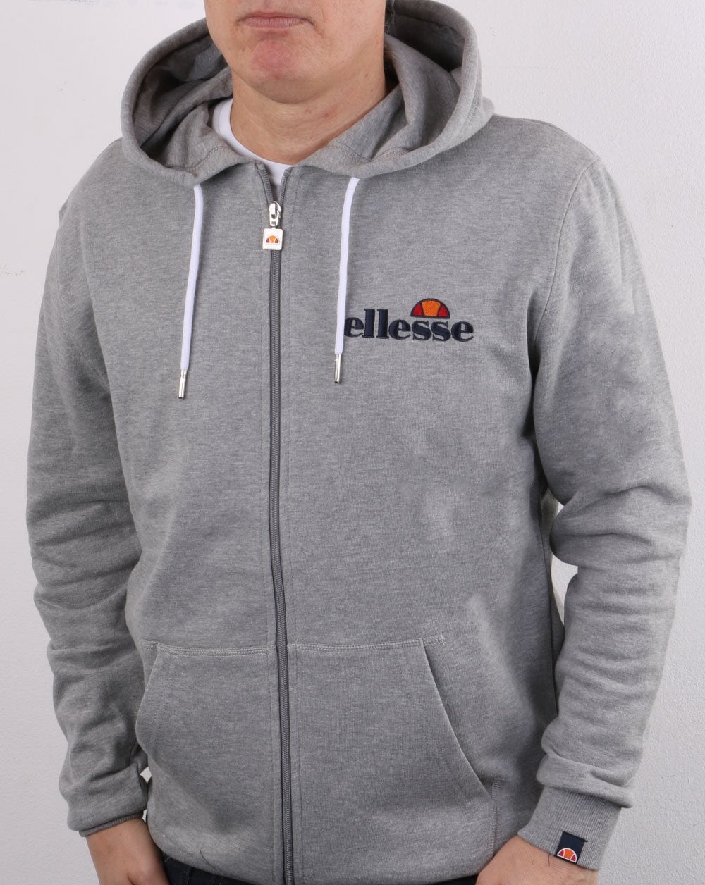 Ellesse Full Zip Hoody Grey Marl