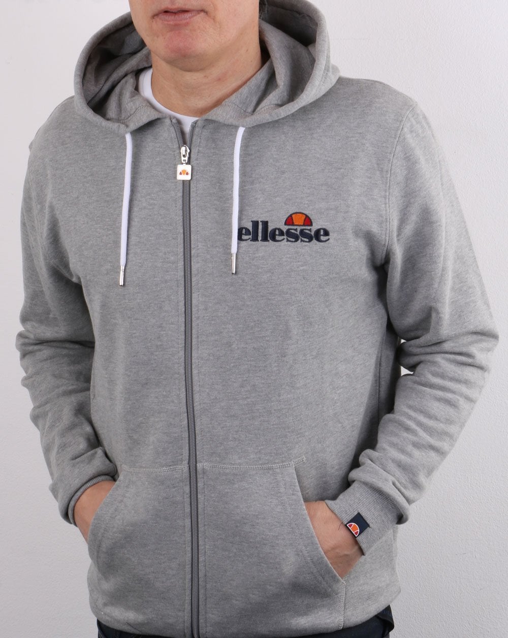 Ellesse Full Zip Hoody Grey Marl