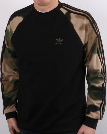 Adidas Originals Camo Crew Sweat Black