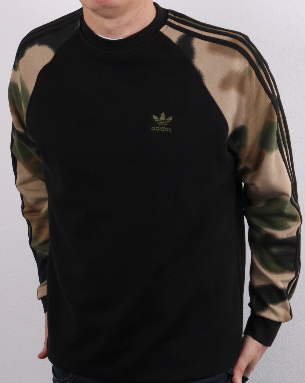 Adidas Originals Camo Crew Sweat Black