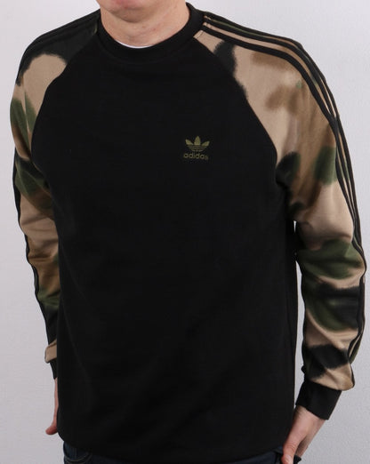 Adidas Originals Camo Crew Sweat Black