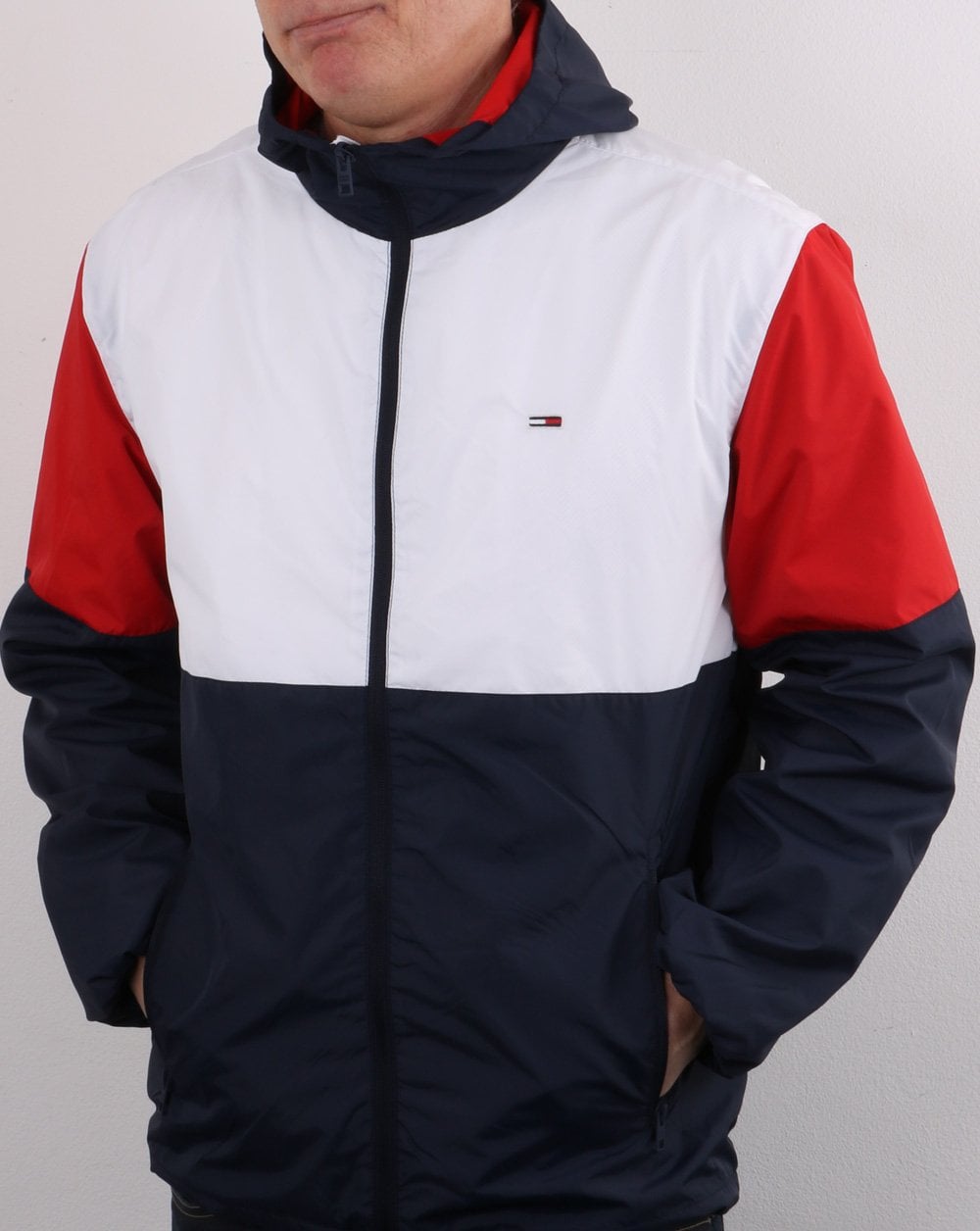 Tommy Jeans Colorblock Windbreaker White