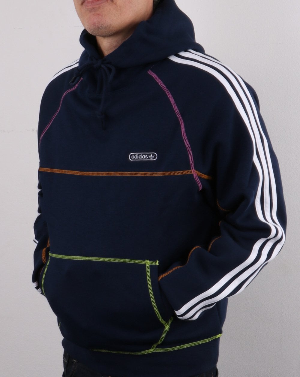 Adidas Originals Contrast Stitch Hoody Navy
