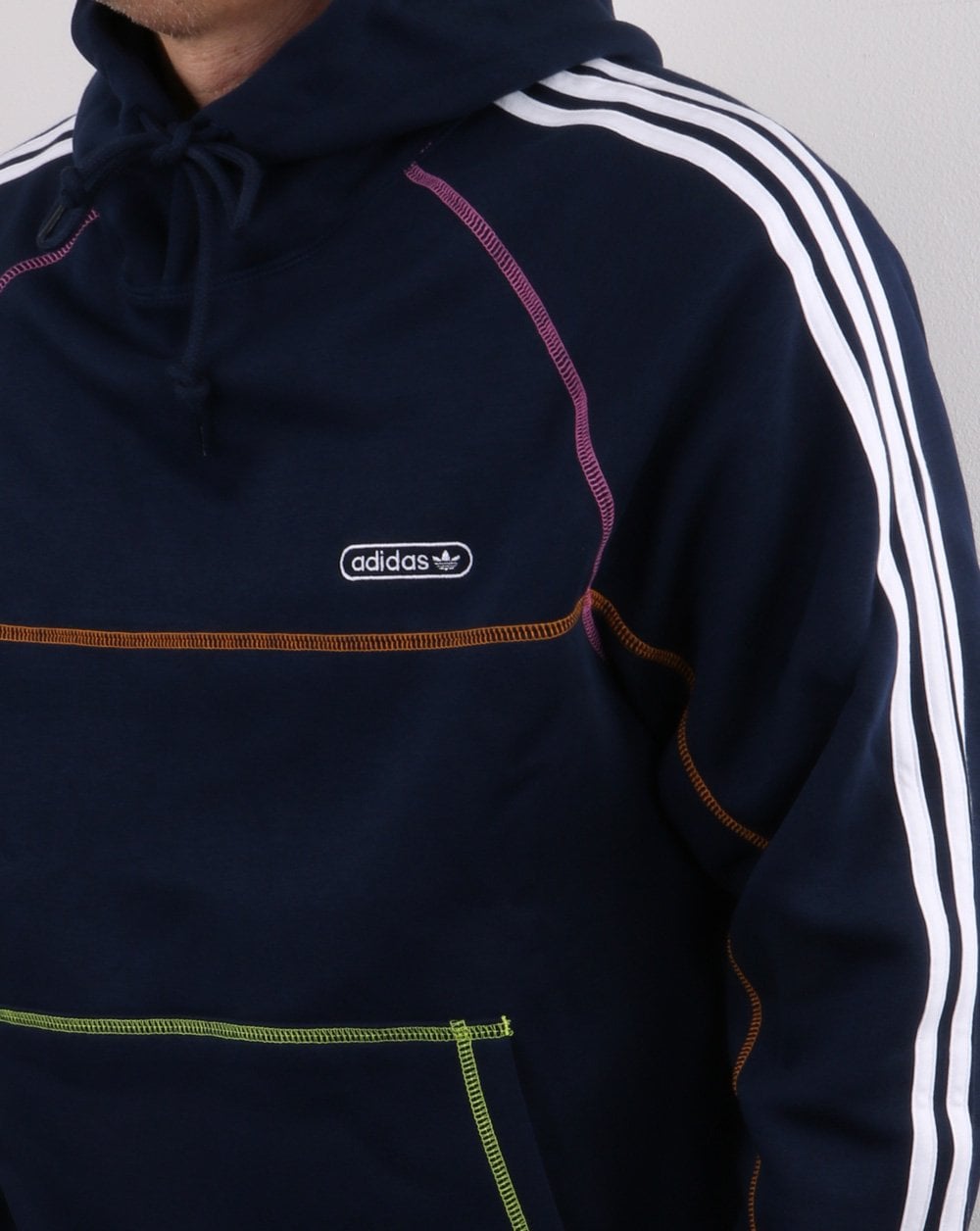 Adidas Originals Contrast Stitch Hoody Navy