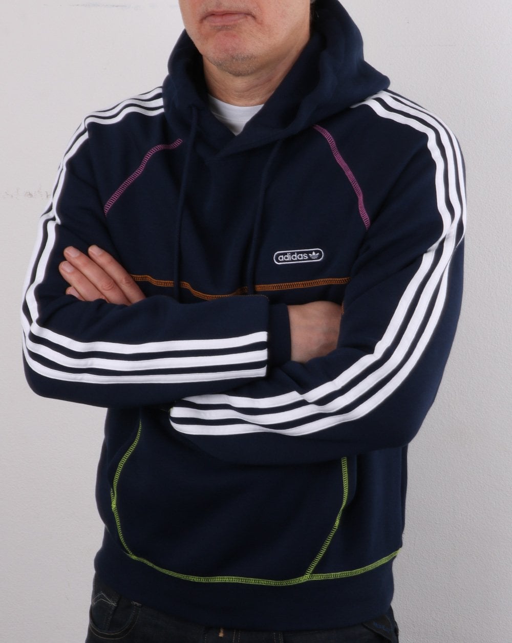 Adidas Originals Contrast Stitch Hoody Navy