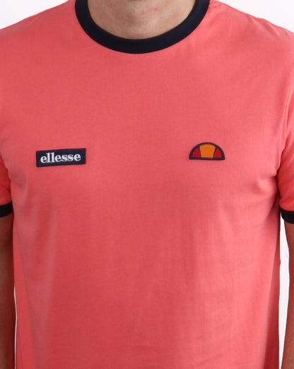 Ellesse Ringer Tee Coral/navy