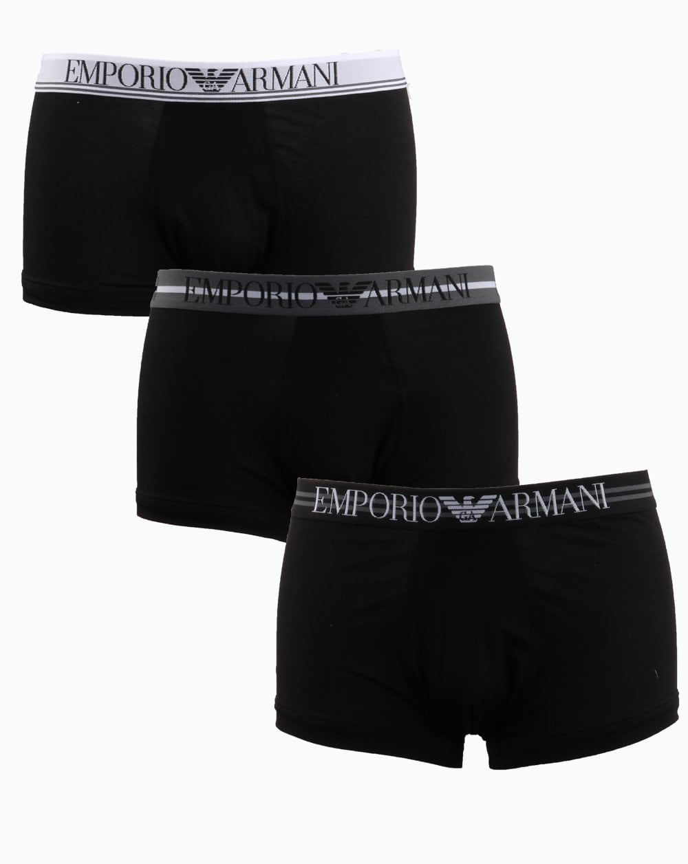 Emporio Armani 3 Pack Boxer Shorts Black