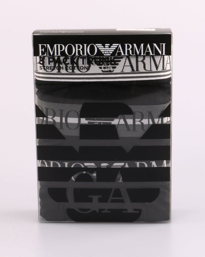 Emporio Armani 3 Pack Boxer Shorts Black