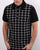 Ska & Soul Jacquard Check Knitted Polo Black