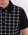 Ska & Soul Jacquard Check Knitted Polo Black