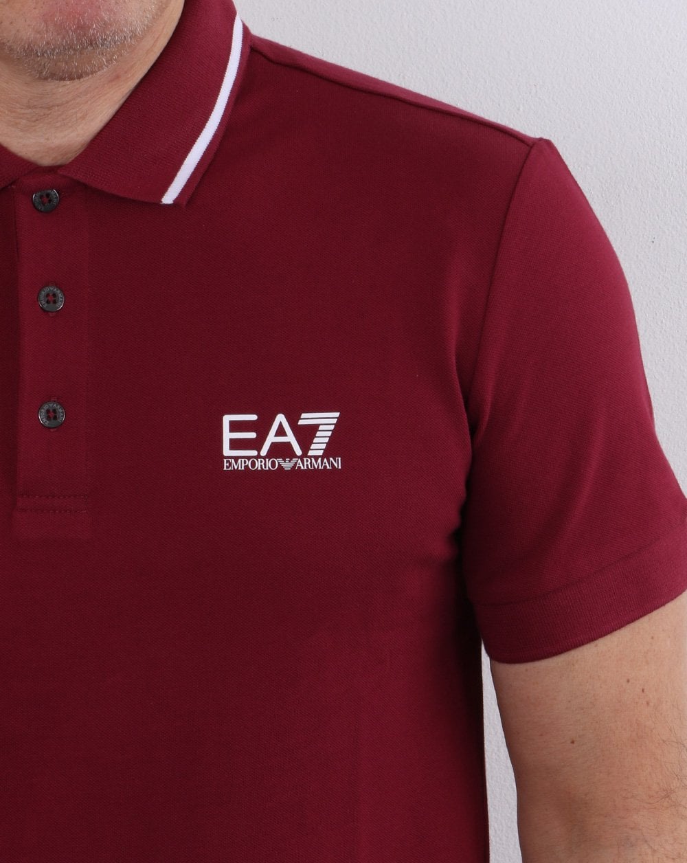 Emporio Armani EA7 Polo Shirt Dark Red