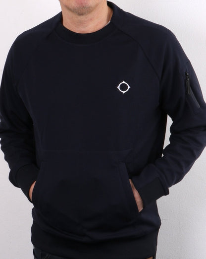 Ma.strum Tech Fleece Crew Sweatshirt Navy