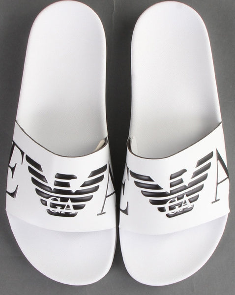 Emporio Armani Sliders White/black