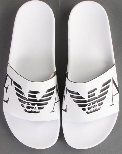 Emporio Armani Sliders White/black