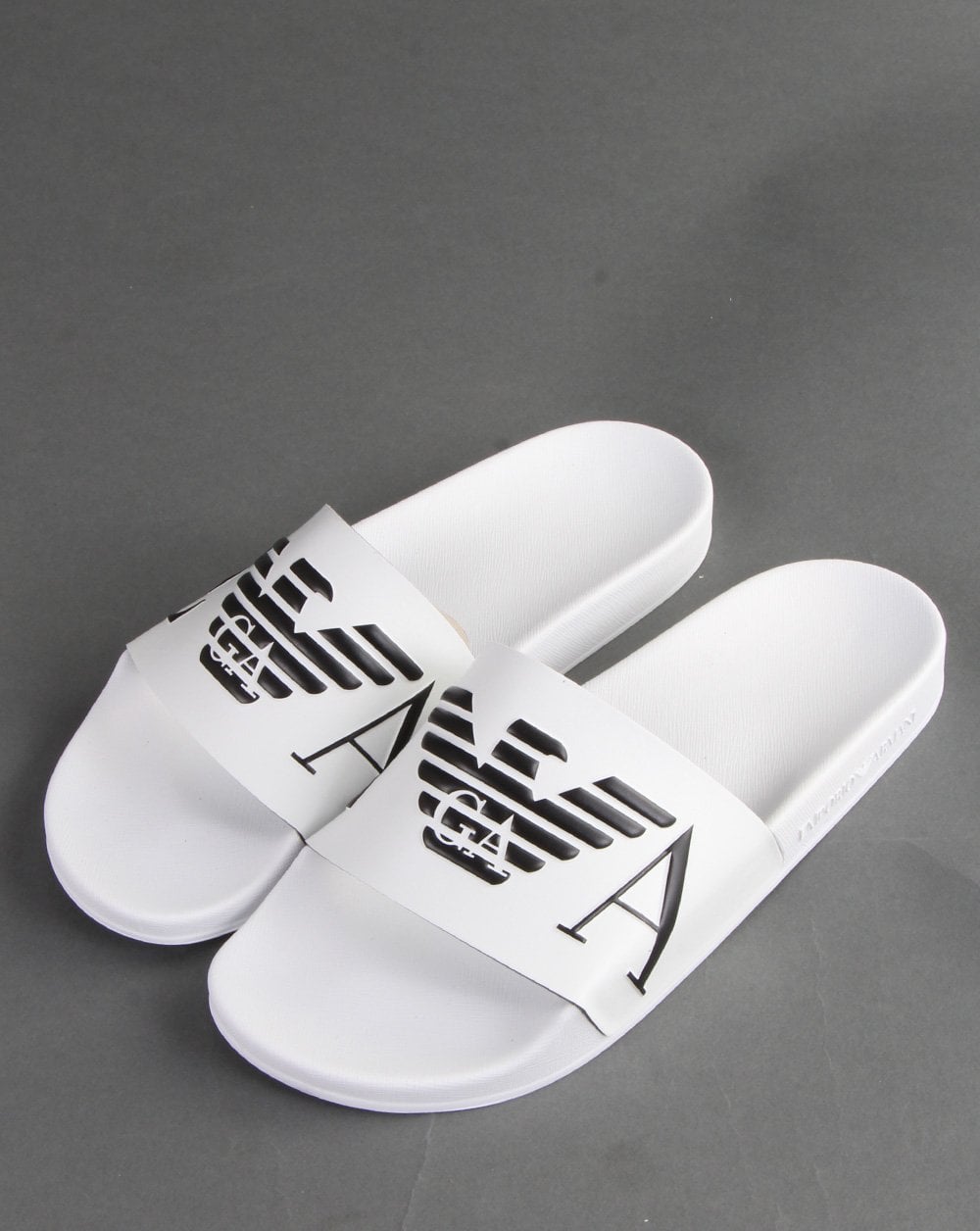 Emporio Armani Sliders White/black