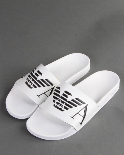 Emporio Armani Sliders White/black