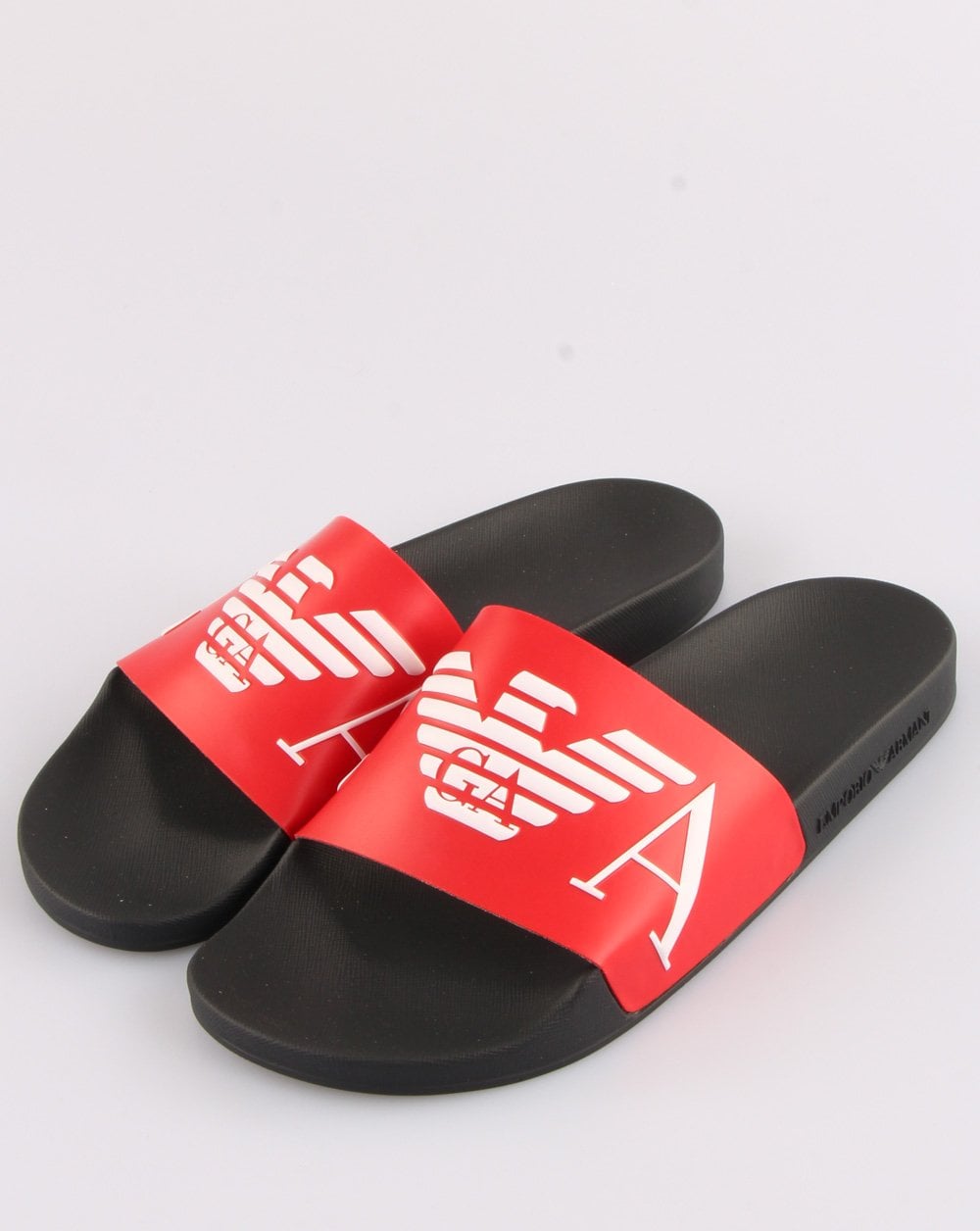 Emporio Armani Sliders Navy/Red