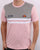 Ellesse Duo Stripe T Shirt Grey/pink
