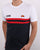 Ellesse Duo Stripe T Shirt White/navy/red