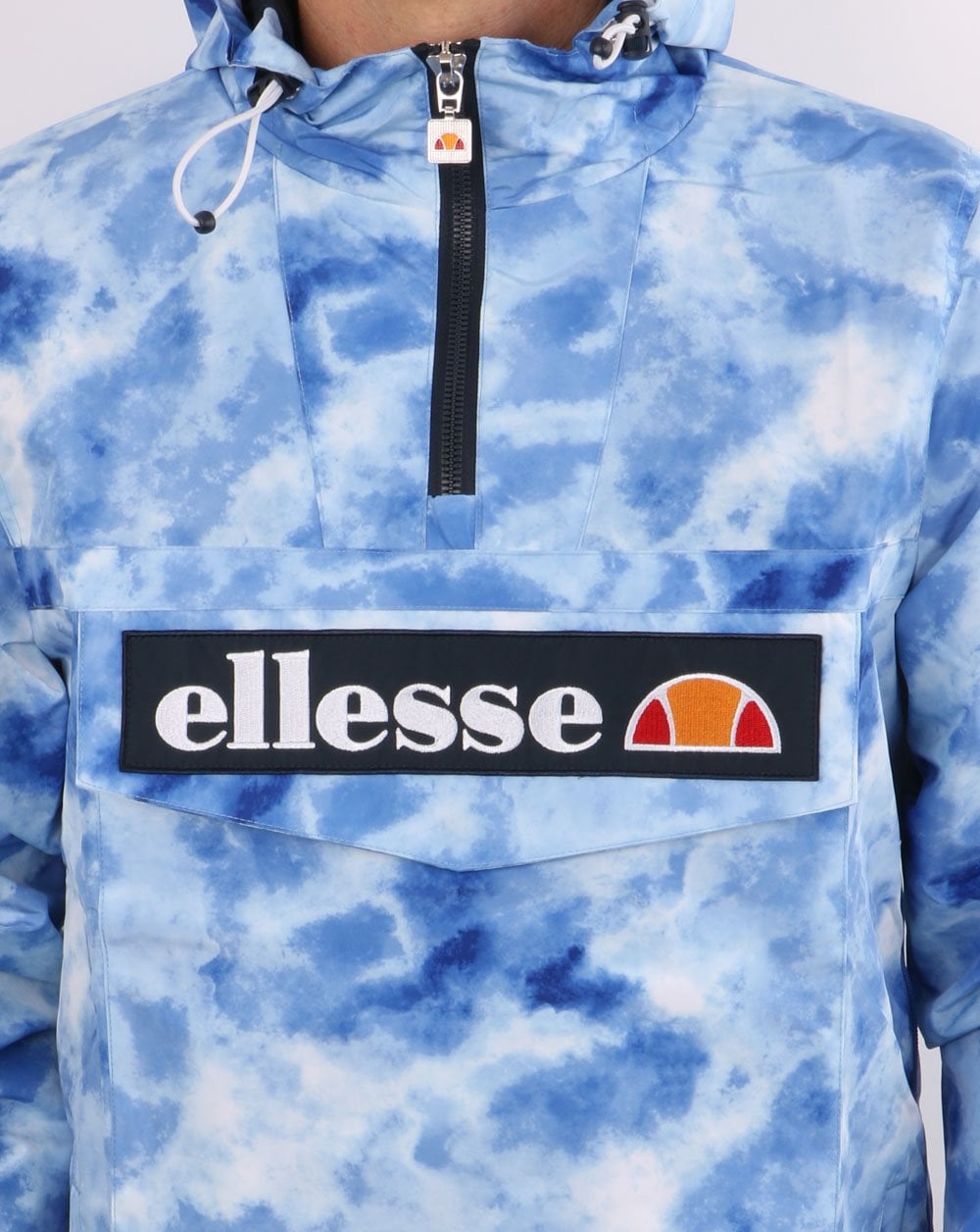 Ellesse Quarter Zip Jacket Tie Dye Blue
