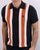 Trojan Short Sleeve Multi Striped Knit Navy