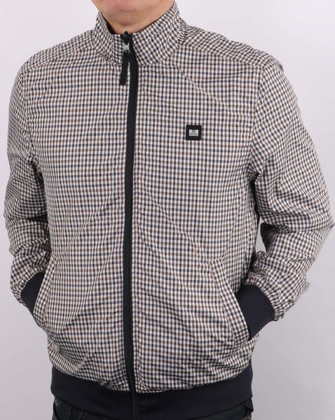 Weekend Offender Reversible Check Jacket Navy