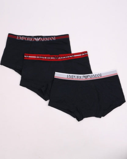 Emporio Armani 3 Pack Boxer Shorts Navy/red