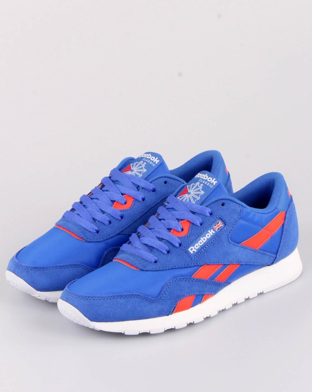 Reebok Classic Nylon Trainers Bold Blue/Dynamic Red