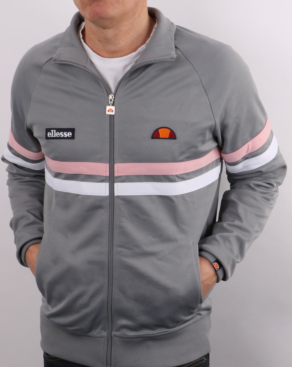 Ellesse Rimini Track Top Grey/Pink