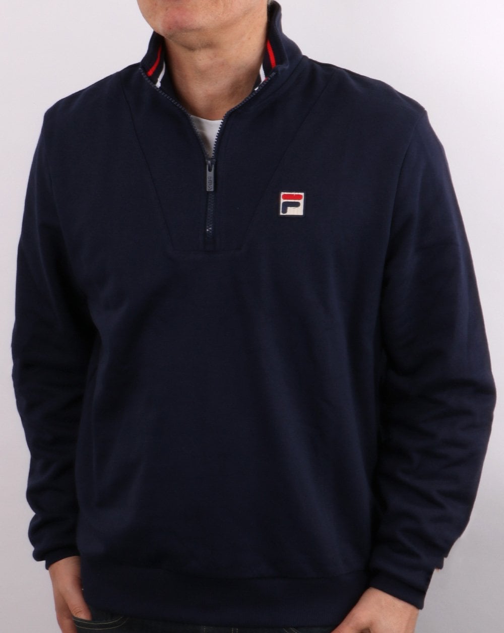 Fila Vintage 1/4 Zip Sweatshirt Navy