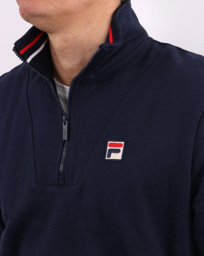 Fila Vintage 1/4 Zip Sweatshirt Navy