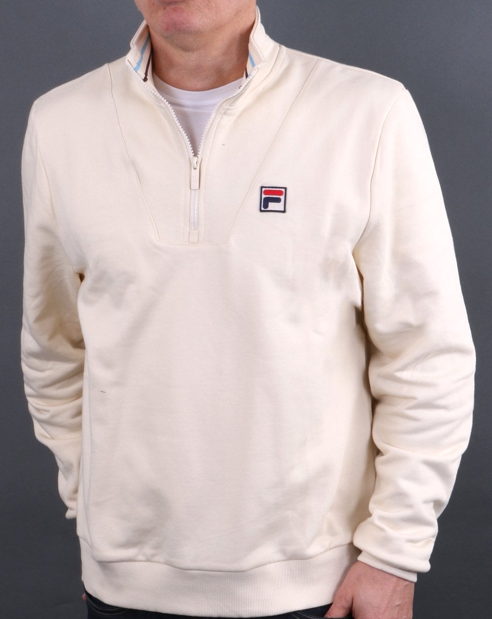 Fila Vintage 1/4 Zip Sweatshirt Cream